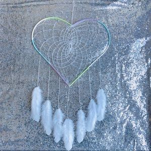 Handmade Heart Shaped Dreamcatcher 25.5"